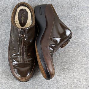 Cole Haan 8.5 mules Nikeaire zipup slides womens' shoes fleece lined